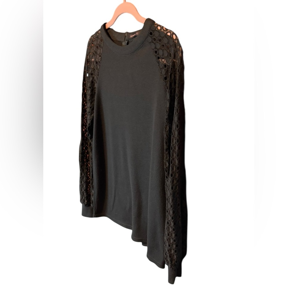 MIHOLL Lace Long Shirt Hunter Green Size XL - Picture 3 of 6